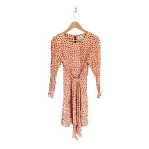 ModCloth Compania Fantastica Womens Red Cream Polka Dot Tie Front Dress Size S